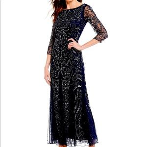 Pisarro nights beaded/embellished low waist dress